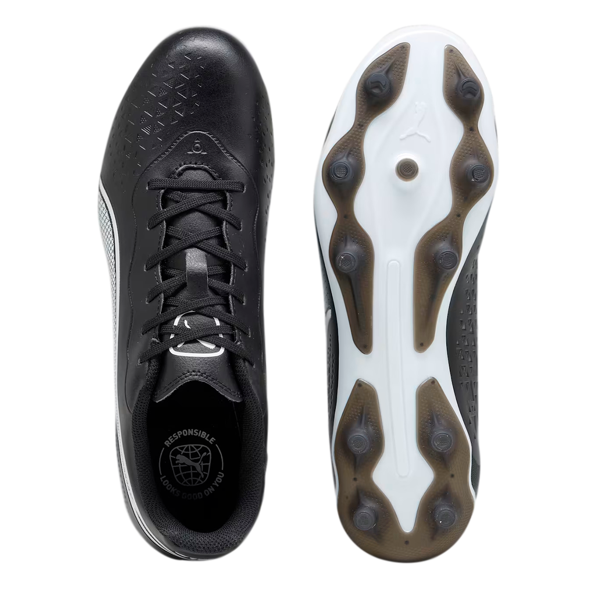 PUMA KING MATCH FG PARA CABALLERO COLOR NEGRO BLANCO