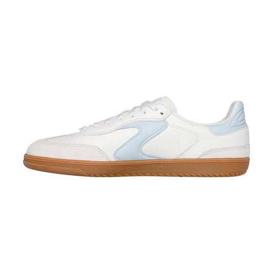 TENIS SKECHERS HOTSHOT KICKOFF PARA DAMA COLOR BEIGE AZUL