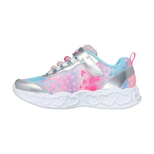 TENIS SKECHERS INFINITE HEART LIGHT PARA NIÑA COLOR PLATA