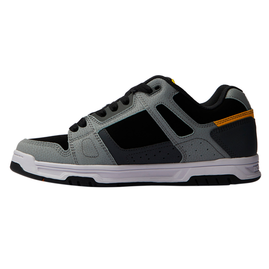 TENIS DC SHOES PARA CABALLERO COLOR GRIS NEGRO AMARILLO