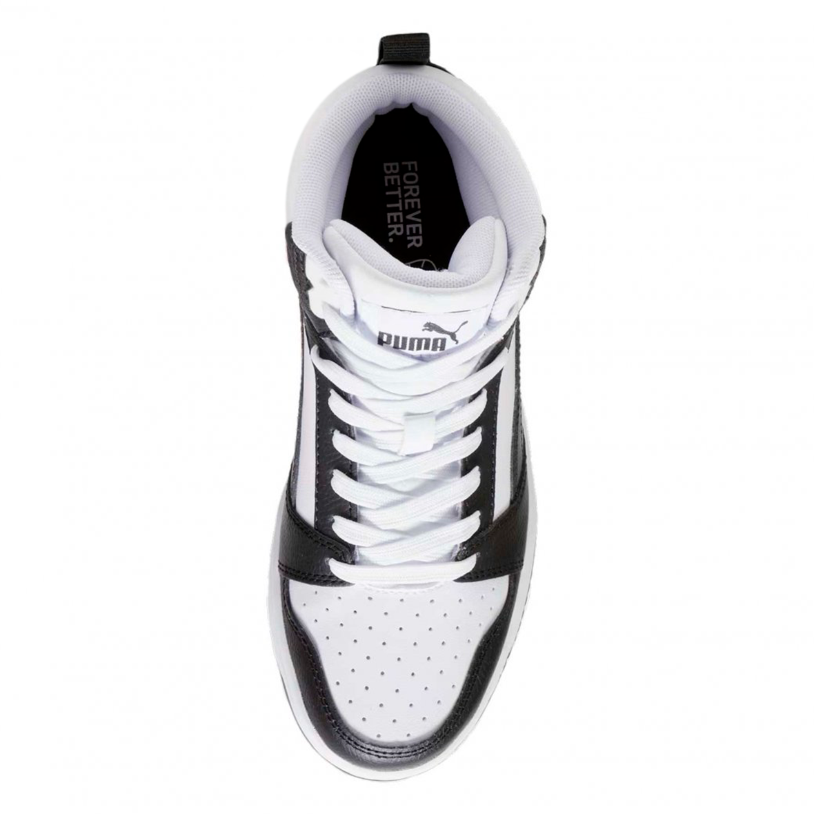 PUMA REBOUND V6 JUVENIL COLOR BLANCO NEGRO