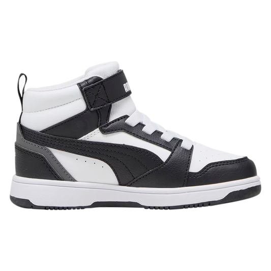 PUMA REBOUND V6 PARA IÑO COLOR NEGRO BLANCO