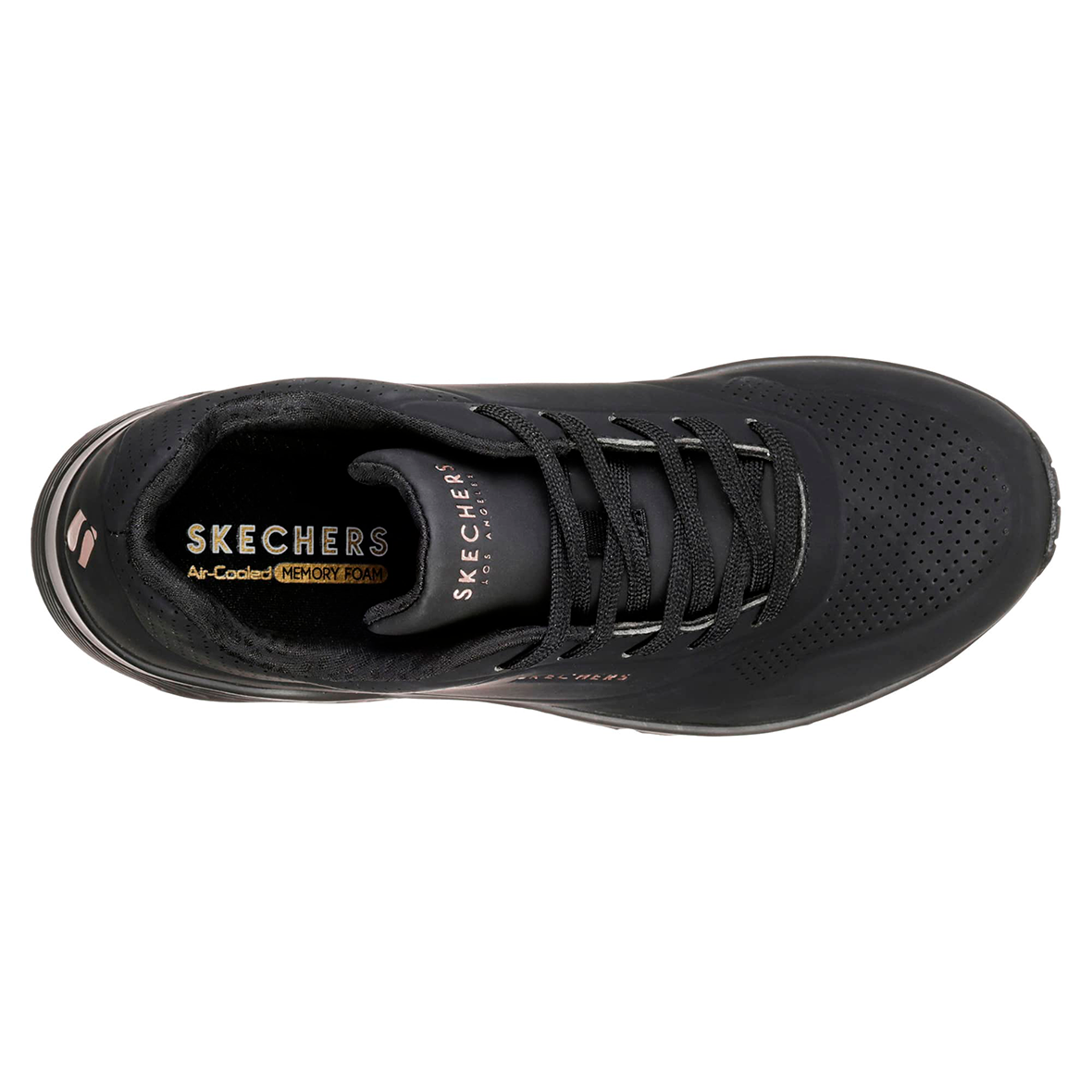 TENIS SKECHERS THE UNO PARA DAMA COLOR NEGRO MONOCROMO