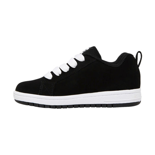 TENIS DC SHOES COURT GRAFFIK PARA NIÑO COLOR NEGRO BLANCO