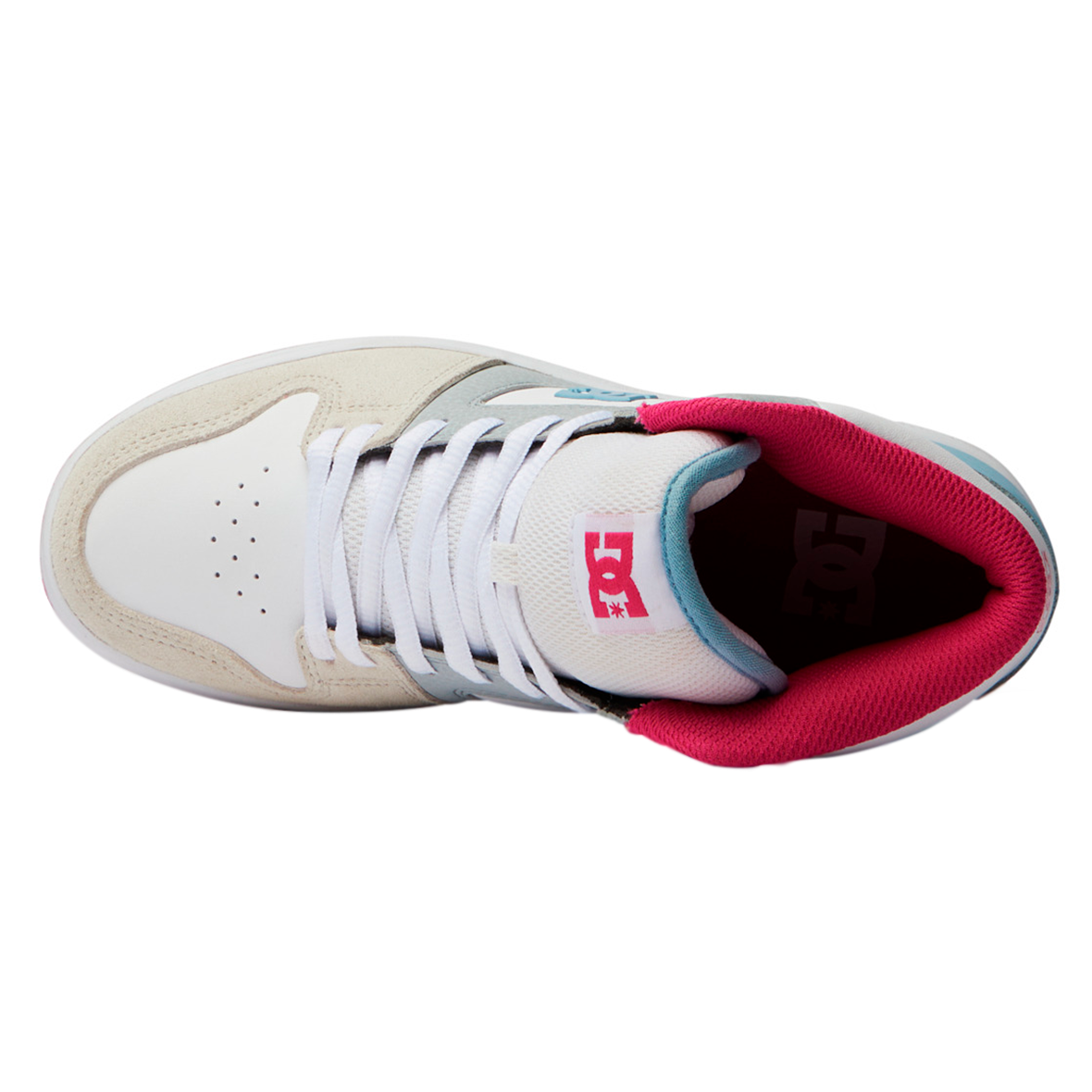 DC SHOES MANTECA 4 HI PARA DAMA COLOR BLANCO FIUSHA AZUL