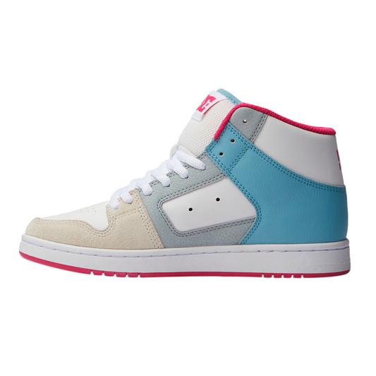 DC SHOES MANTECA 4 HI PARA DAMA COLOR BLANCO FIUSHA AZUL