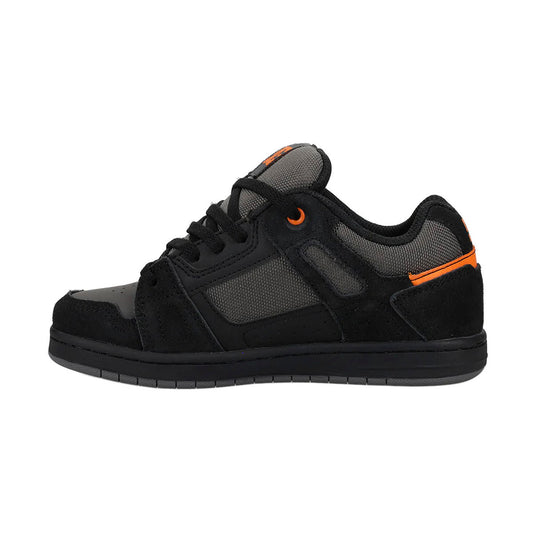 TENIS DC SHOES STAG JUVENIL COLOR NEGRO GRIS NARANJA