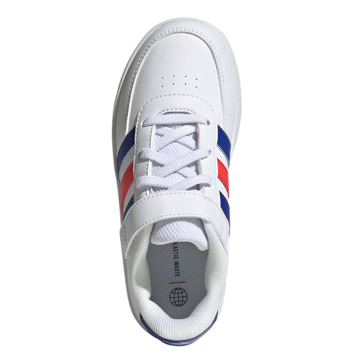 ADIDAS BREAKNET 2.0 PARA NIÑO COLOR BLANCO AZUL ROJO