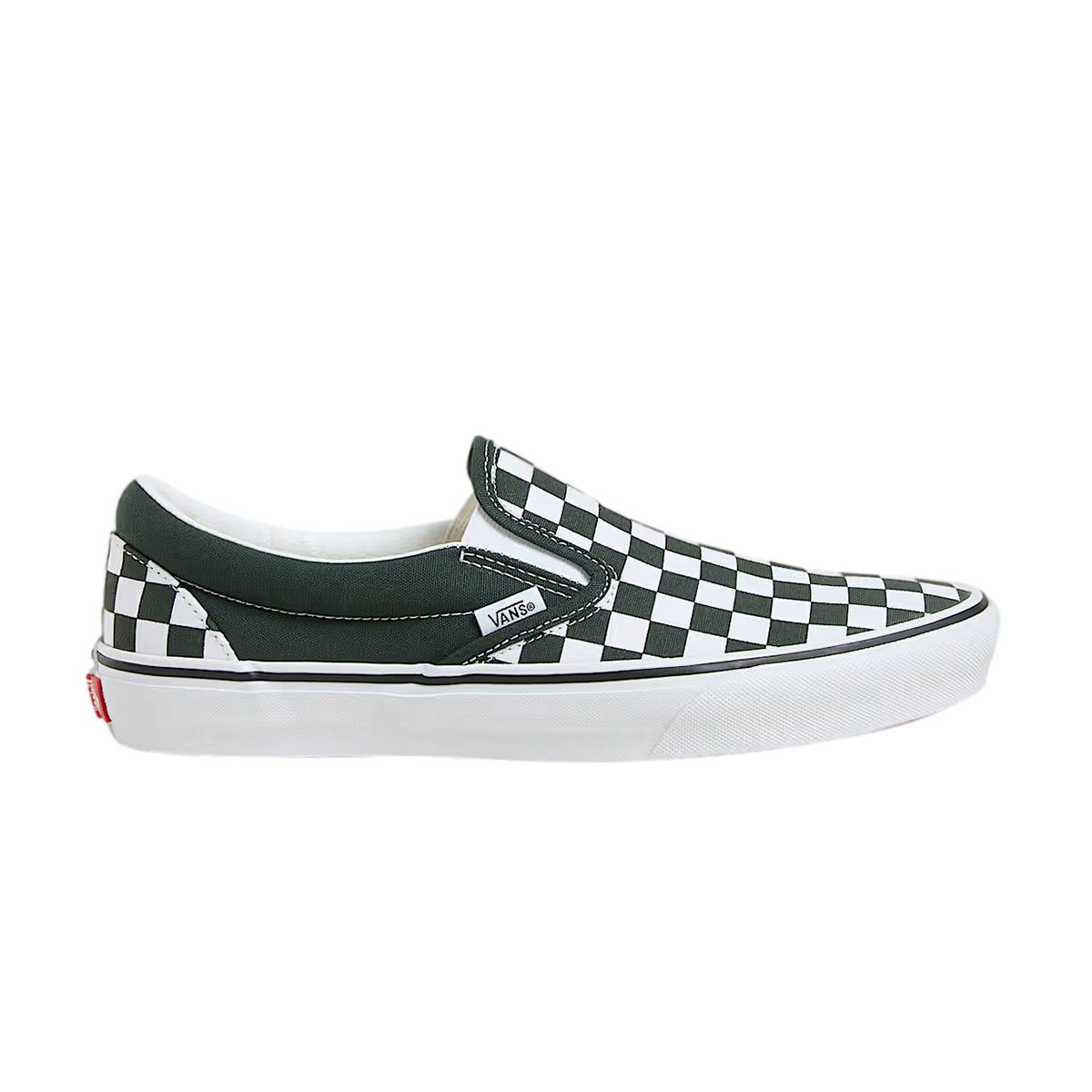 TENIS VANS CLASSIC SLIP-ON CHEKERBOAR PARA CABALLERO COLOR BLANCO VERDE