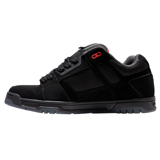 TENIS DC SHOES STAG PARA CABALLERO COLOR NEGRO ROJO