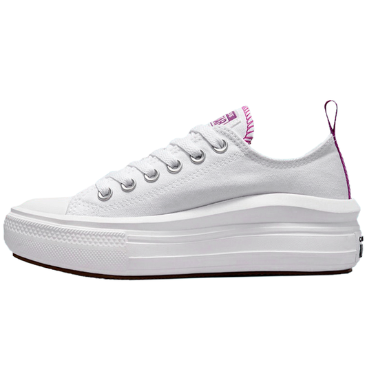 CONVERSE CHUCK TAYLOR MOVE OX PARA DAMA COLOR BLANCO MORADO