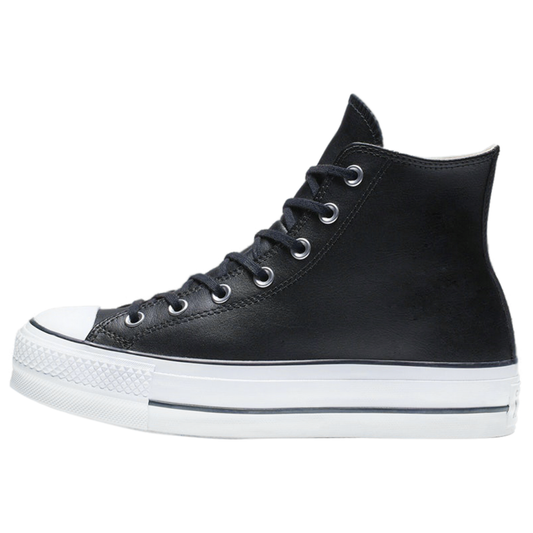CONVERSE ALL STAR PARA DAMA DE PLATAFORMA NEGRO PIEL