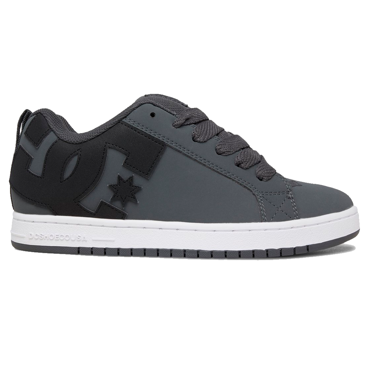 TENIS DC SHOES COURT GRAFFIK PARA CABALLERO COLOR GRIS NEGRO