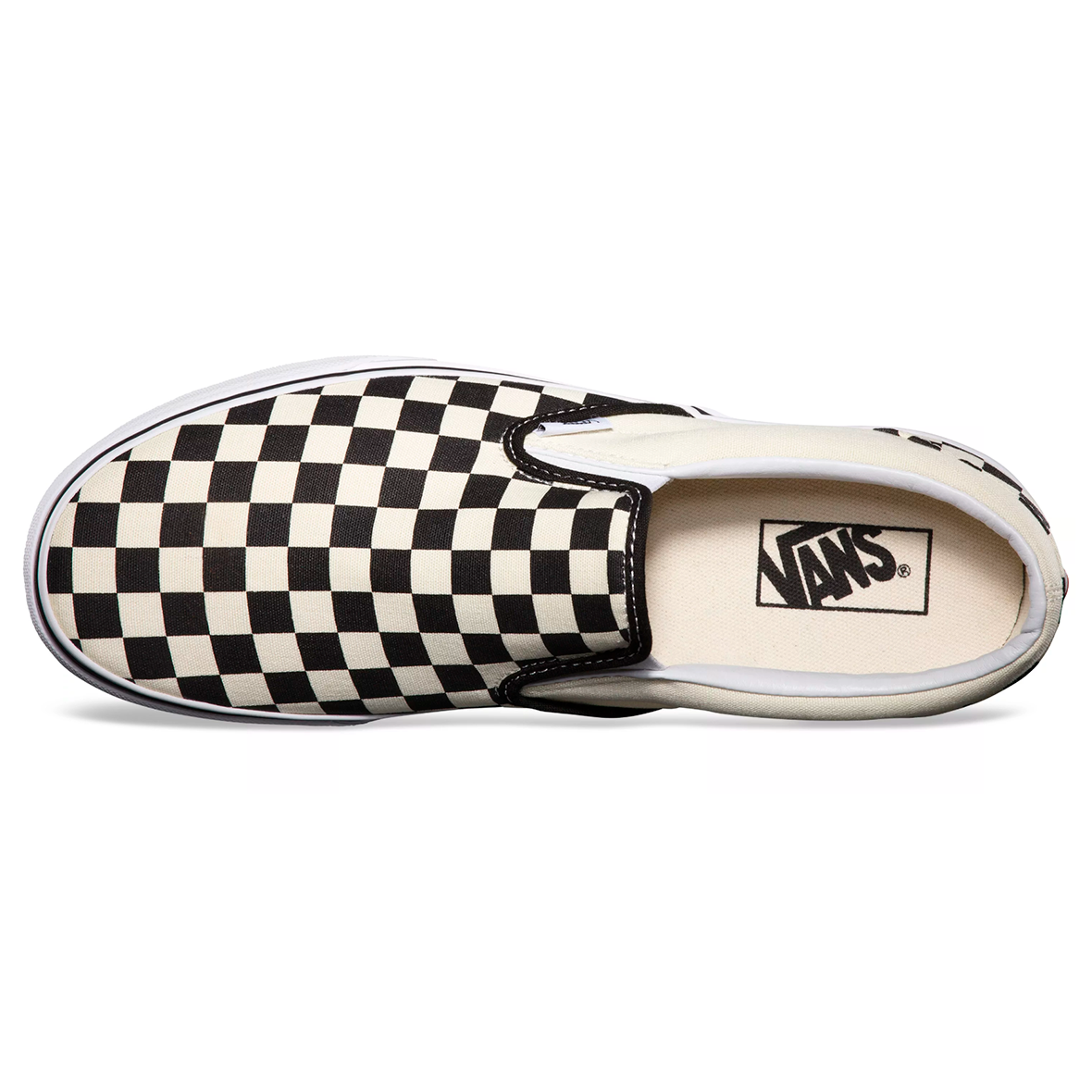VANS CLASSIC SLIP ON CHECKER UNISEX COLOR BLANCO NEGRO