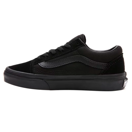 VANS OLD SKOOL PARA NIÑO COLOR NEGRO MONOCROMO