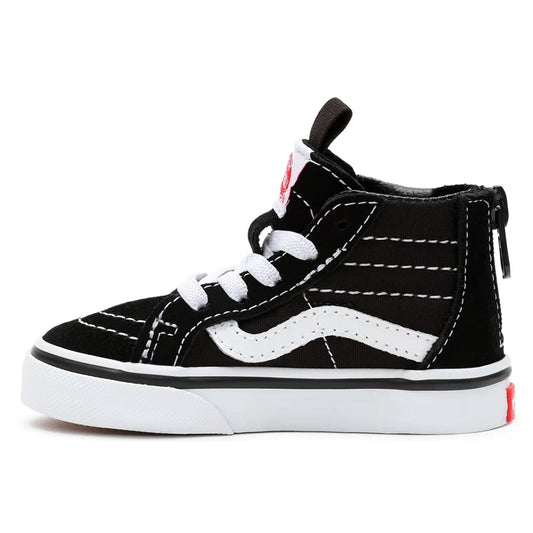 VANS SK8-HI ZIP INFANTIL COLOR NEGRO BLANCO