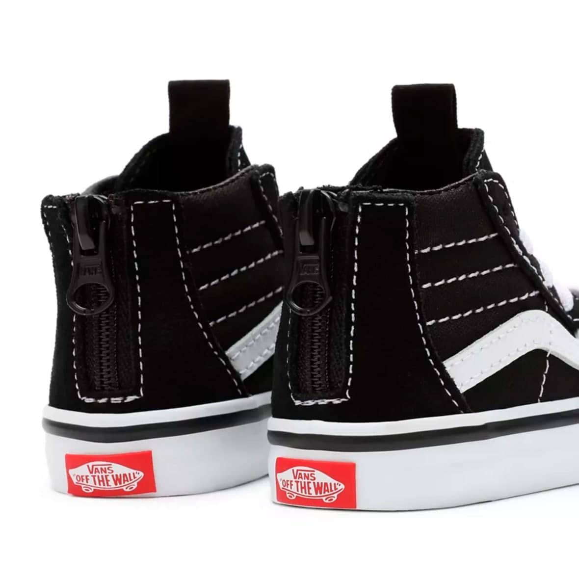 VANS SK8-HI ZIP INFANTIL COLOR NEGRO BLANCO
