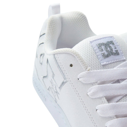 TENIS DC SHOES COURT GRAFFIK PARA DAMA COLOR BLANCO PLATA