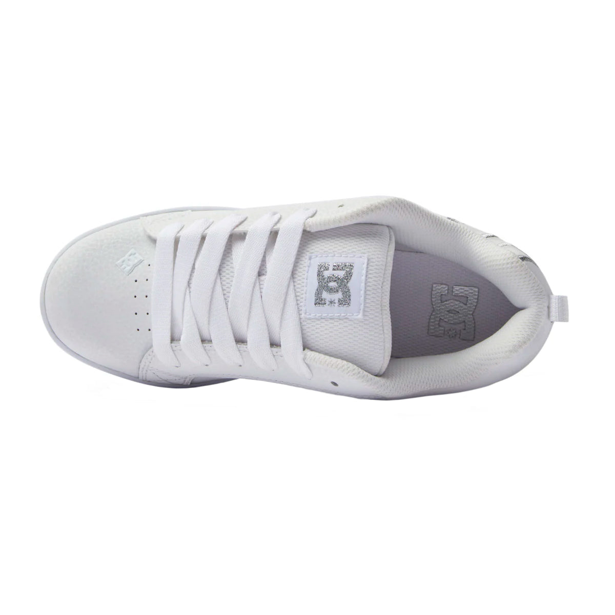 TENIS DC SHOES COURT GRAFFIK PARA DAMA COLOR BLANCO PLATA