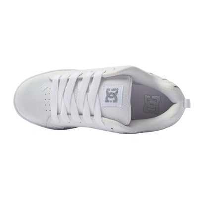 TENIS DC SHOES COURT GRAFFIK PARA DAMA COLOR BLANCO PLATA