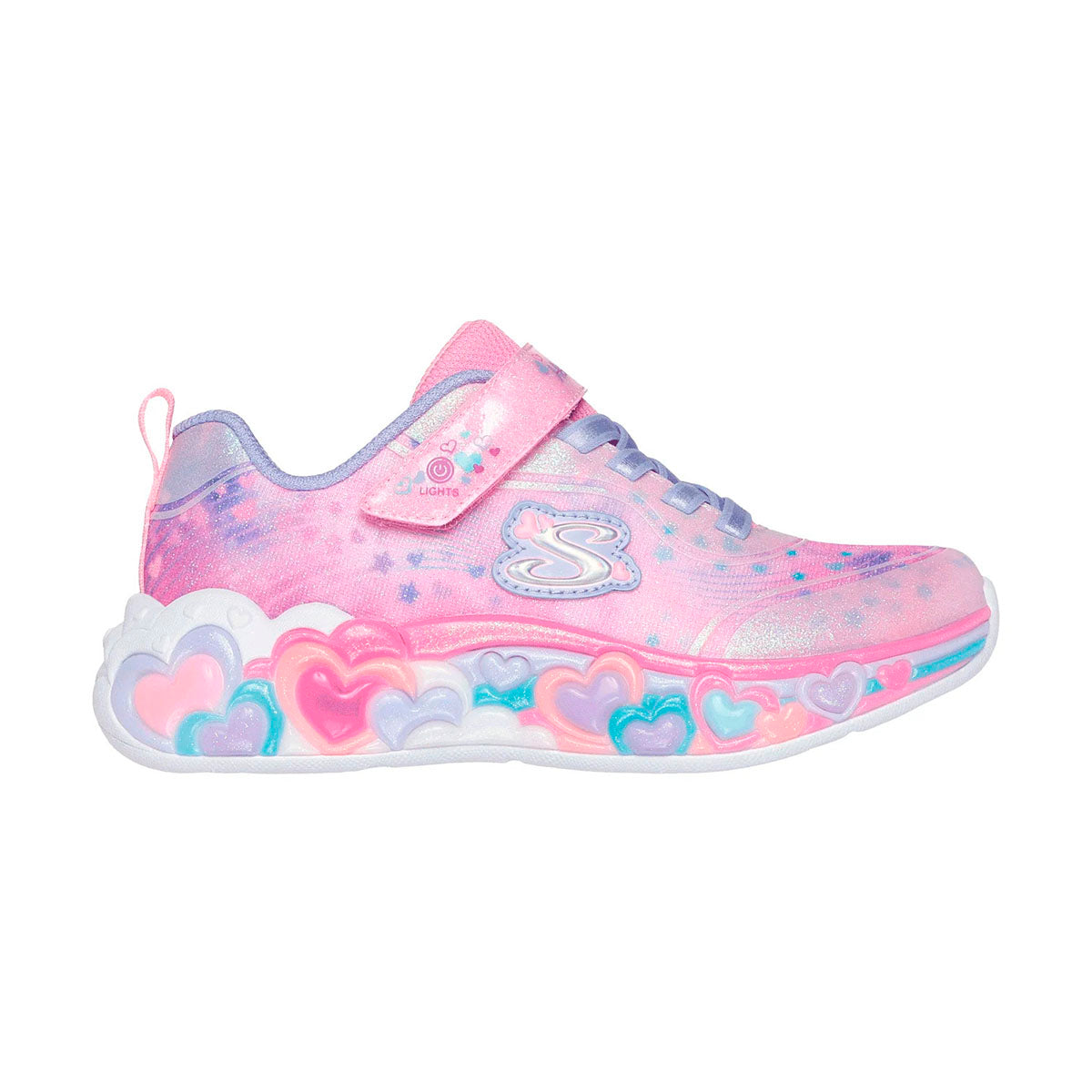 TENIS SKECHERS S-LIGHTS ETERNAL PARA NIÑA COLOR ROSA LILA