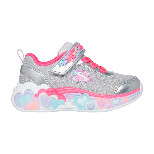 TENIS SKECHERS S-LIGHTS ETERNAL HEART INFANTIL COLOR PLATA