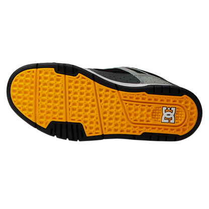 TENIS DC SHOES PARA CABALLERO COLOR GRIS NEGRO AMARILLO
