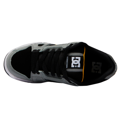 TENIS DC SHOES PARA CABALLERO COLOR GRIS NEGRO AMARILLO