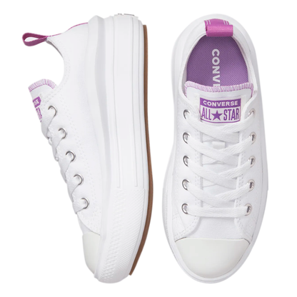 CONVERSE MOVE OX PARA NÑA COLOR BLANCO LILA