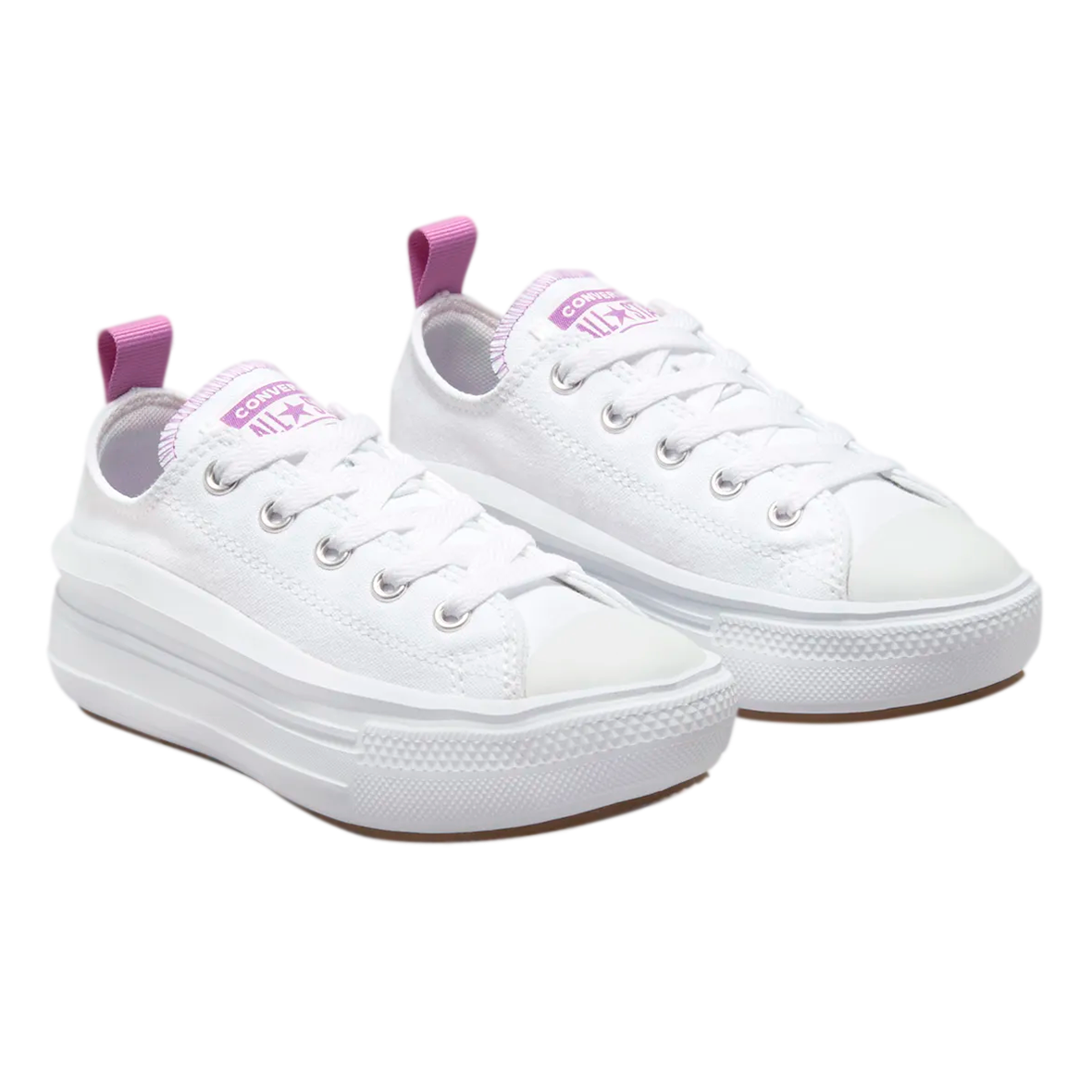 CONVERSE MOVE OX PARA NÑA COLOR BLANCO LILA