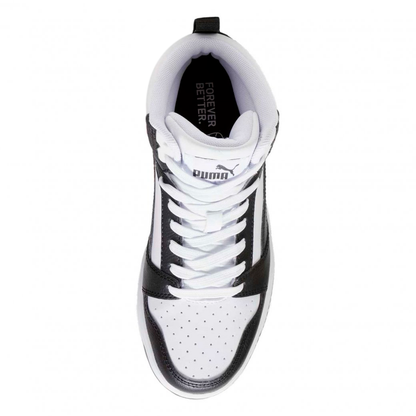 PUMA REBOUND V6 JUVENIL COLOR BLANCO NEGRO