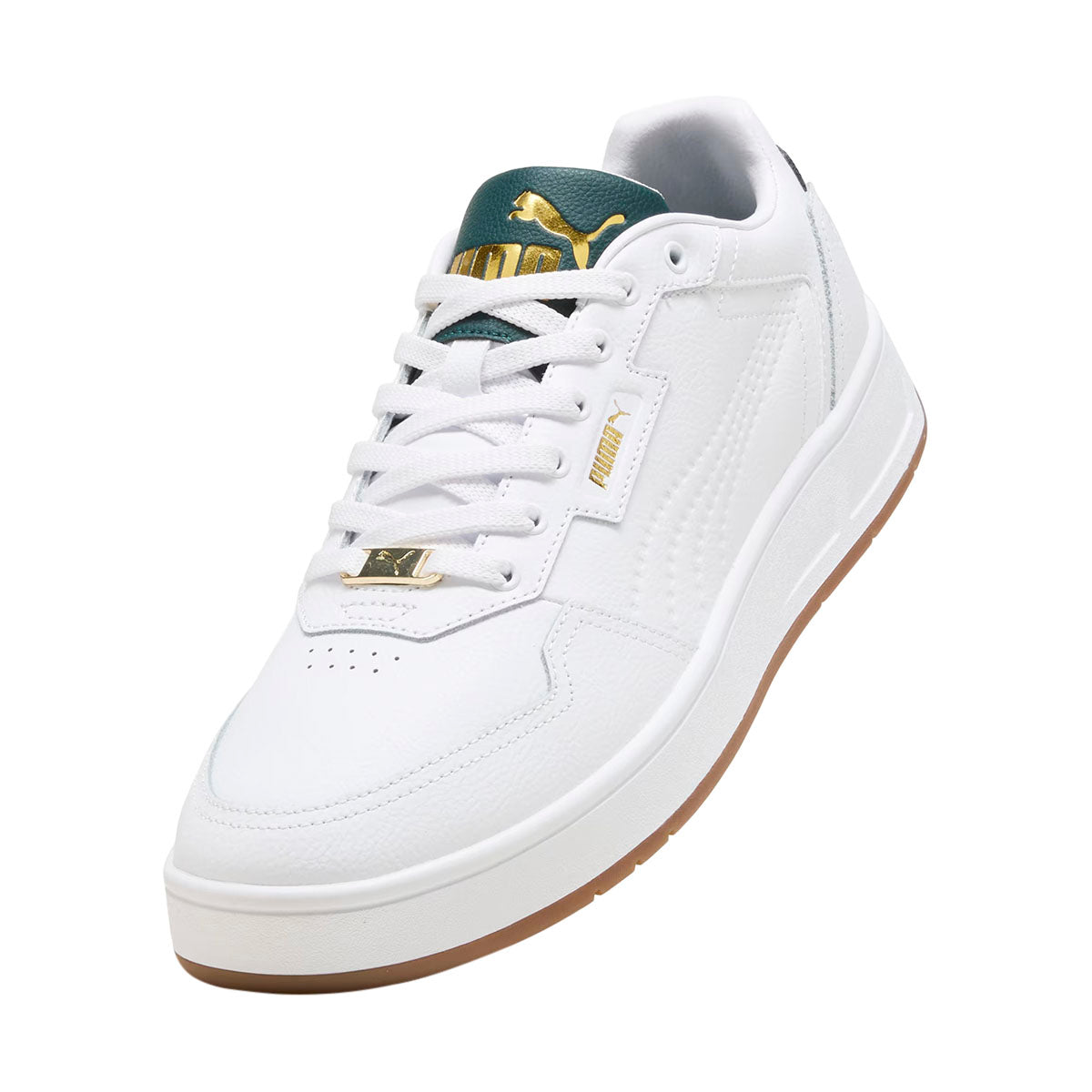 TENIS PUMA COURT CLASSIC LUX PARA CABALLERO COLOR BLANCO VERDE