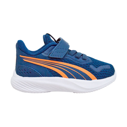 TENIS PUMA POUCE AC+ INFANTIL COLOR AZUL MARINO NARANJA