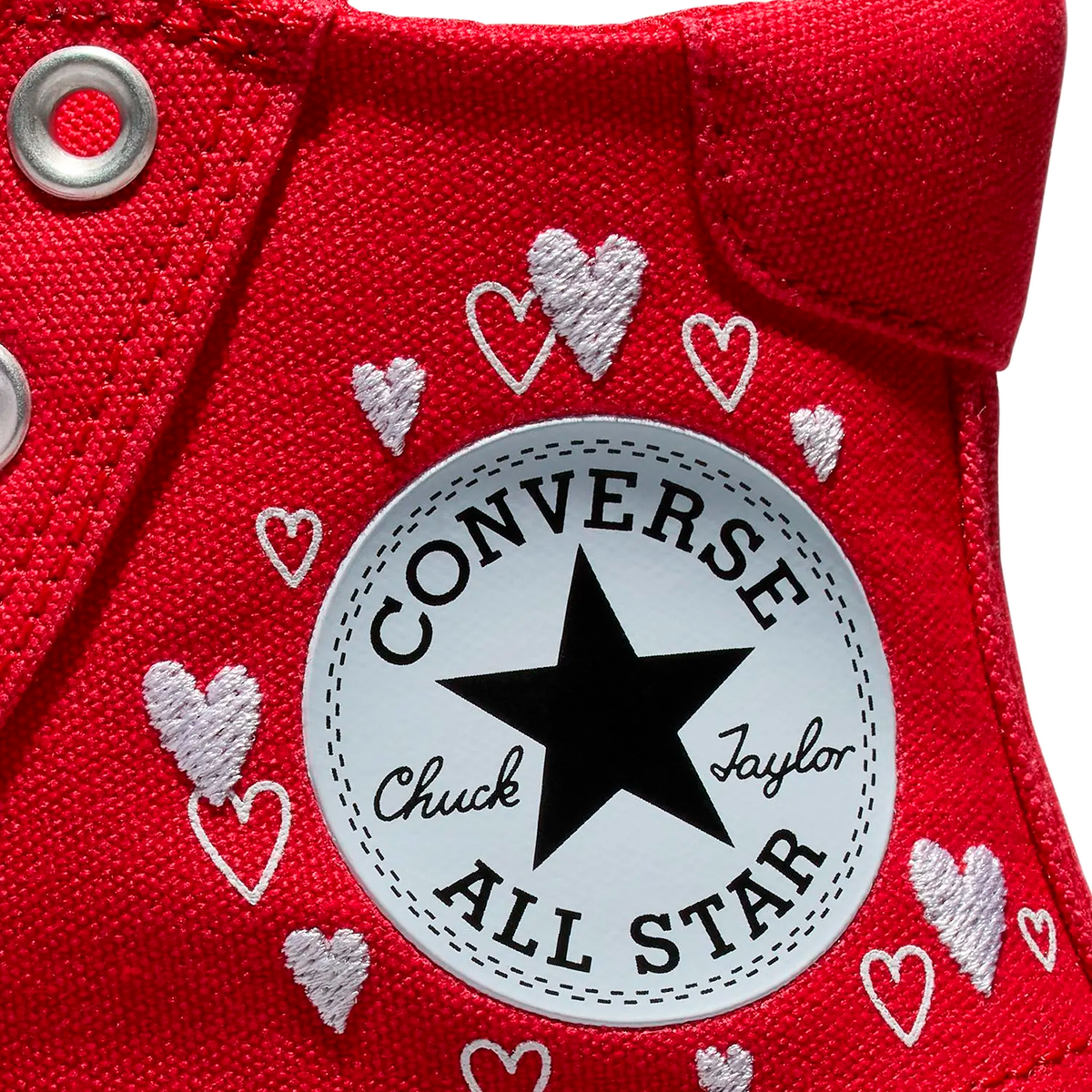TENIS CONVERSE CTAS HEARTS PARA DAMA COLOR ROJO