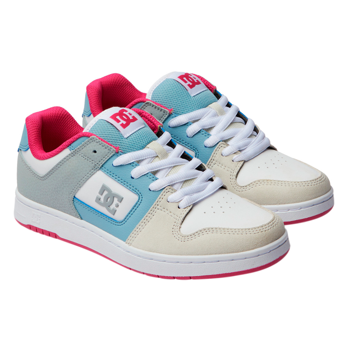 DC SHOES MANTECA 4 PARA DAMA COLOR BLANCO AZUL FIUSHA