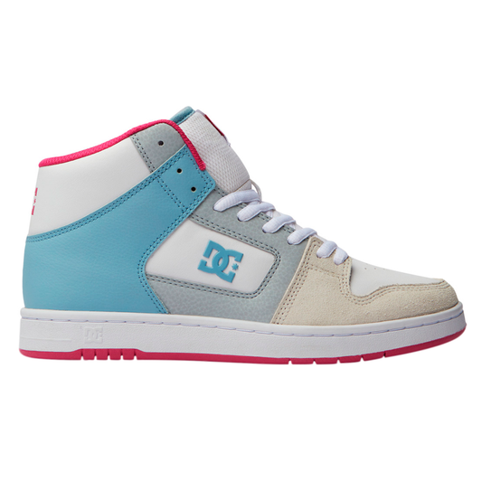 DC SHOES MANTECA 4 HI PARA DAMA COLOR BLANCO FIUSHA AZUL