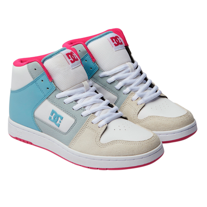 DC SHOES MANTECA 4 HI PARA DAMA COLOR BLANCO FIUSHA AZUL