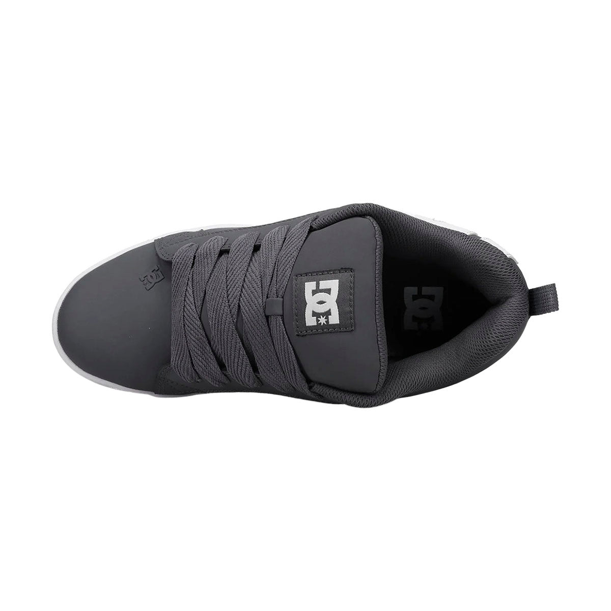 TENIS DC SHOES COURT GRAFFIK PARA CABALLERO COLOR GRIS BLANCO