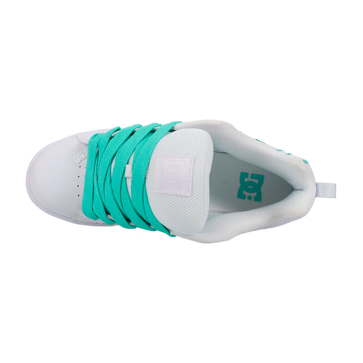 TENIS DC SHOES COURT GRAFFIK PARA DAMA COLOR BLANCO VERDE