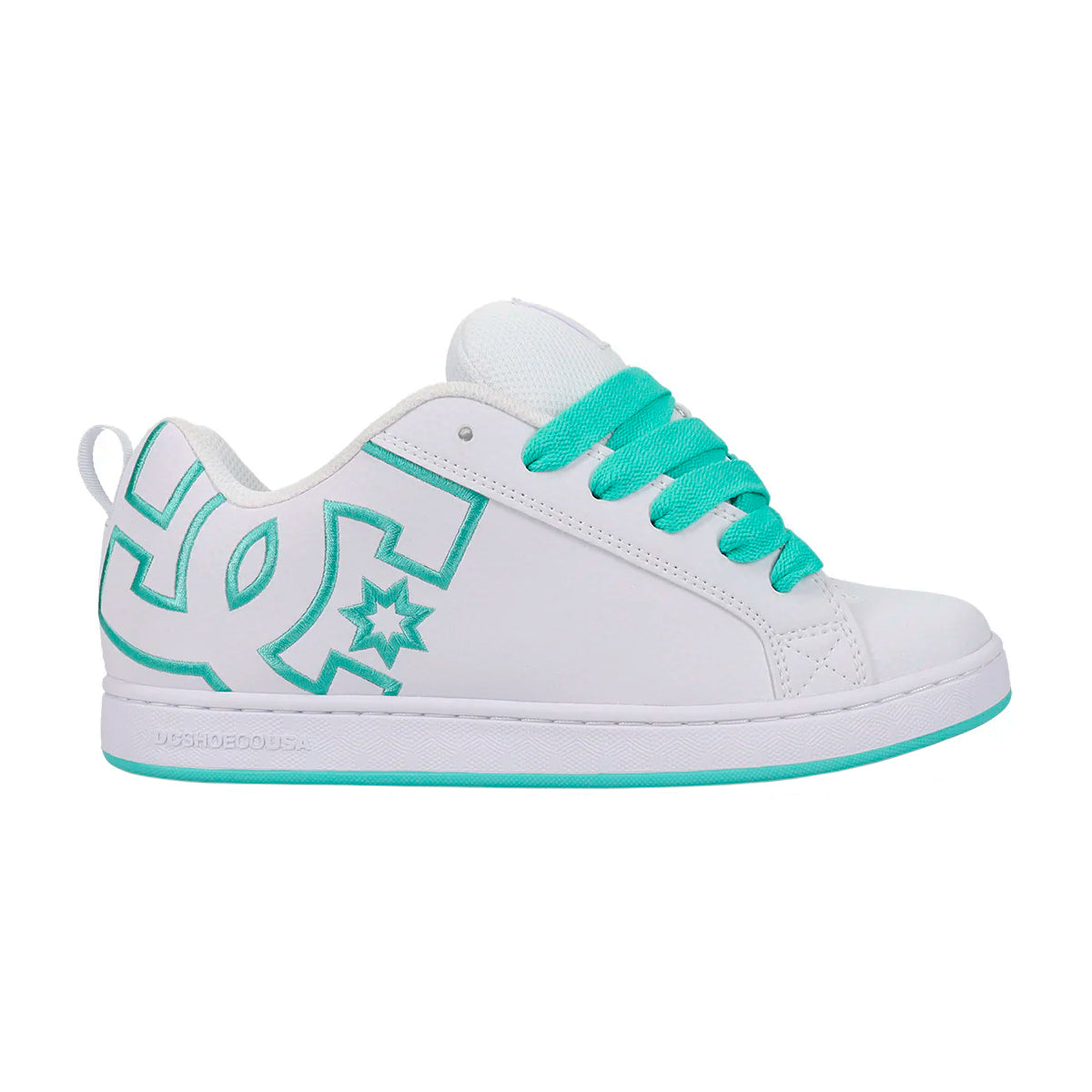 TENIS DC SHOES COURT GRAFFIK PARA DAMA COLOR BLANCO VERDE