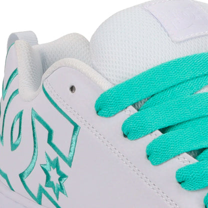 TENIS DC SHOES COURT GRAFFIK PARA DAMA COLOR BLANCO VERDE