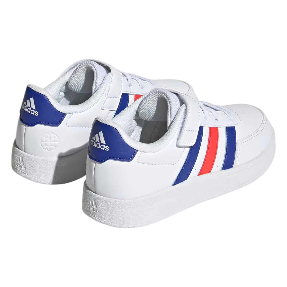 ADIDAS BREAKNET 2.0 PARA NIÑO COLOR BLANCO AZUL ROJO