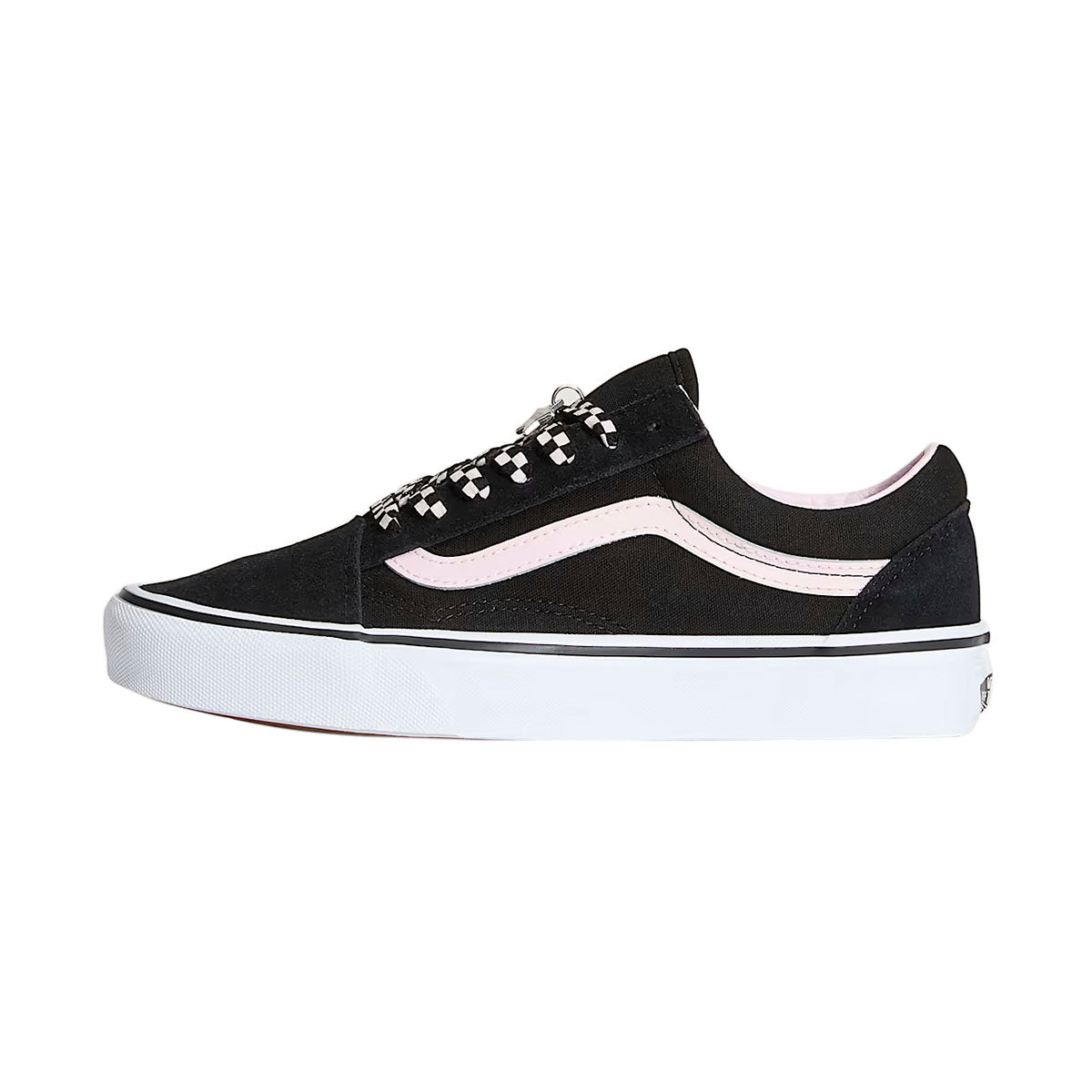 TENIS VANS OLD SKOOL PARA DAMA COLOR NEGRO ROSA