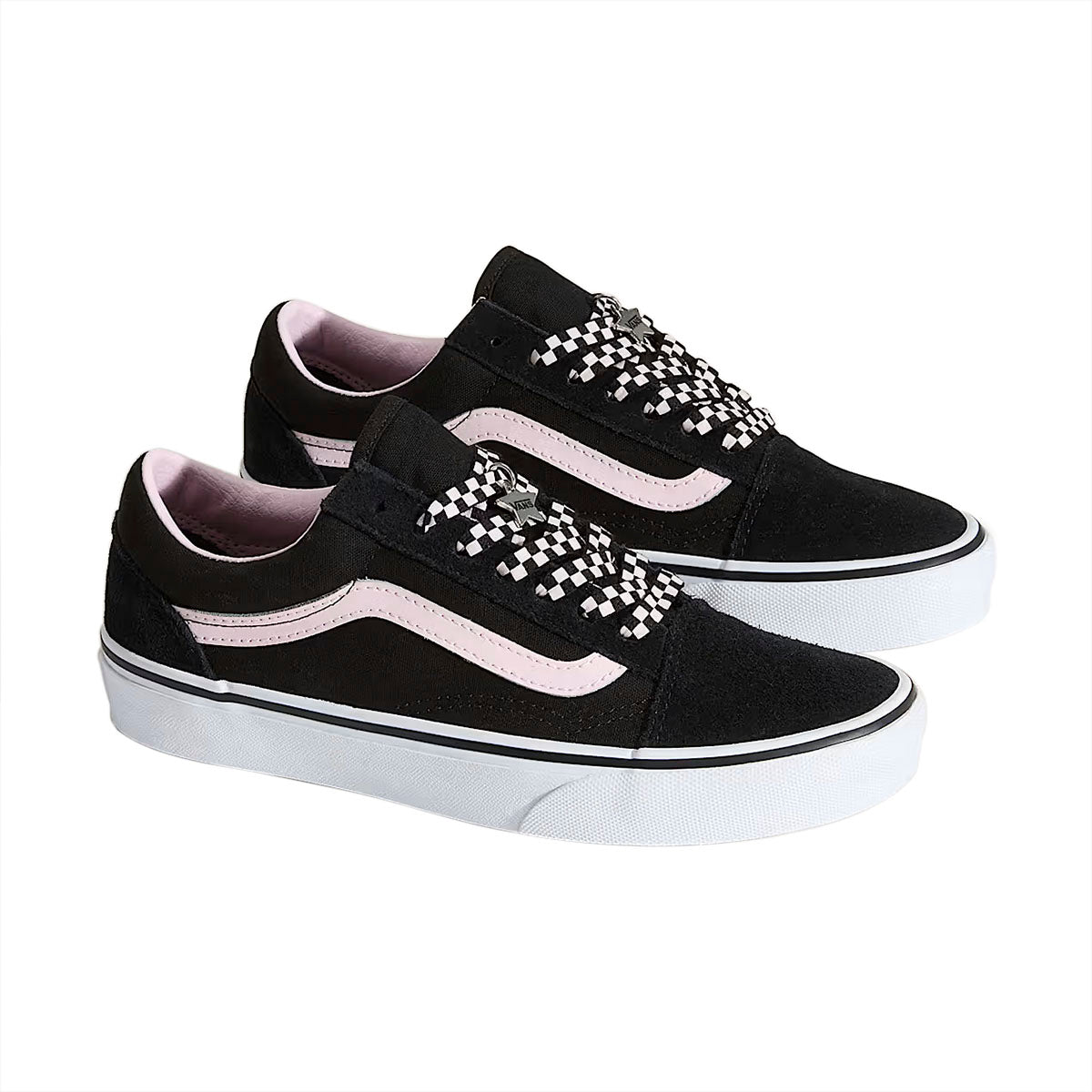 TENIS VANS OLD SKOOL PARA DAMA COLOR NEGRO ROSA