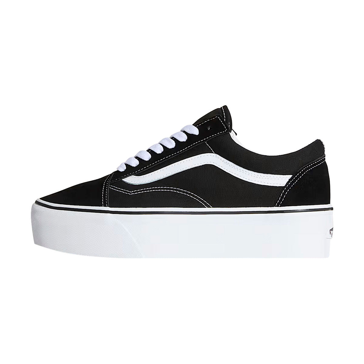 VANS OLD SKOOL DE PLATAFORMA PARA DAMA NEGRO BLANCO