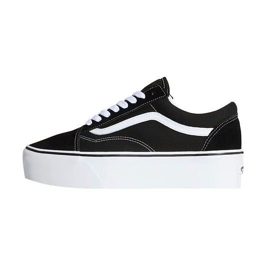 VANS OLD SKOOL DE PLATAFORMA PARA DAMA NEGRO BLANCO