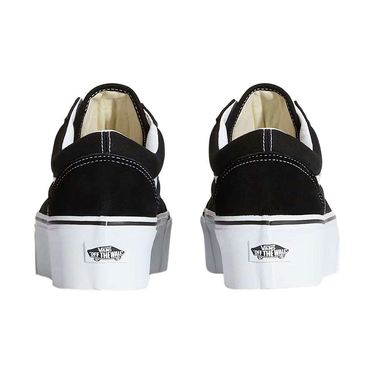 VANS OLD SKOOL DE PLATAFORMA PARA DAMA NEGRO BLANCO