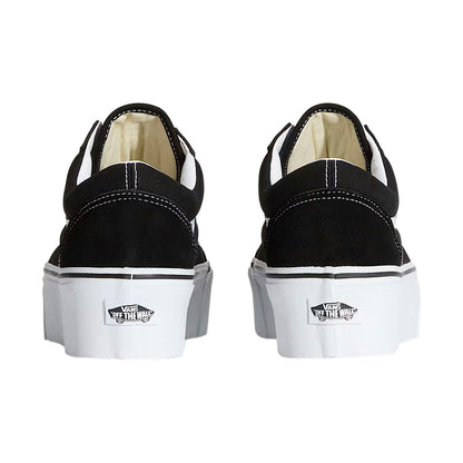VANS OLD SKOOL DE PLATAFORMA PARA DAMA NEGRO BLANCO