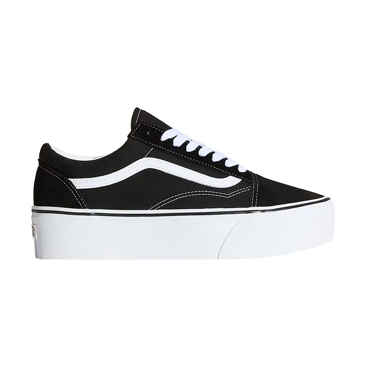 VANS OLD SKOOL DE PLATAFORMA PARA DAMA NEGRO BLANCO
