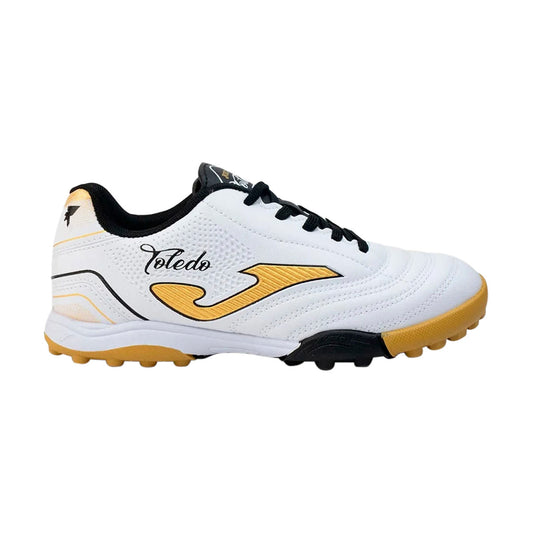 TENIS JOMA TOLEDO JR TF JUVENIL COLOR BLANCO NEGRO ORO